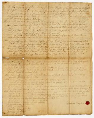 Probated will of Nathan Dayton, 1764