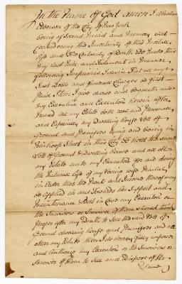 Probated will of Abraham Elberson, 1764