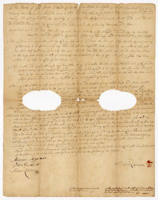 Probated will of David Chichester, 1764