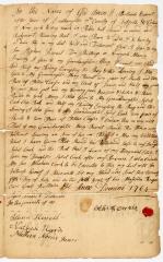 Probated will of Bethiah Burnit, 1764