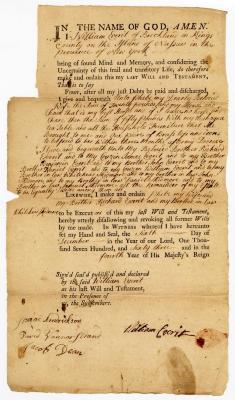 Probated will of William Everit, 1764