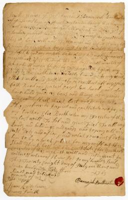 Probated will of Benajah Brotherton, 1764