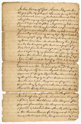 Probated will of Ronald McDougal, 1764