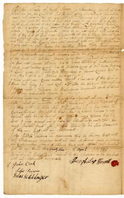 Probated will of Theophilus Howell, 1764