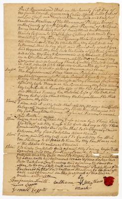 Probated will of William Mathews, 1764