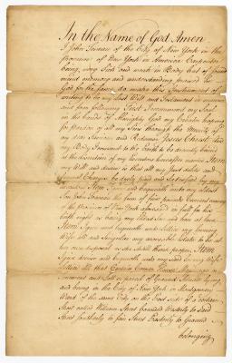 Probated will of John Taveau, 1764