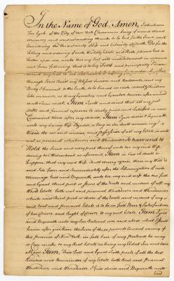 Probated will of Abraham Ten Eyck, 1764