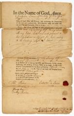 Probated will of Christopher Quine, 1764