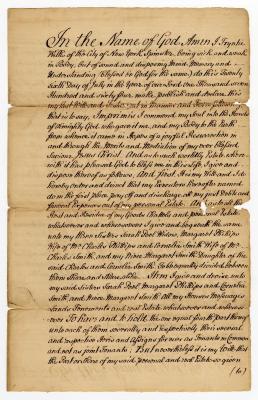 Probated will of Tryntie Wilks, 1764