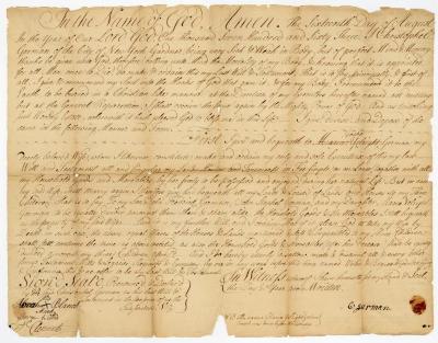 Probated will of Christopher German, 1765