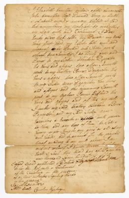 Probated will of Elizabeth Hamilton, 1765