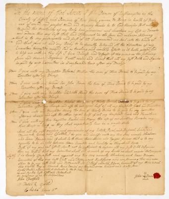 Probated will of John Dimon, 1765