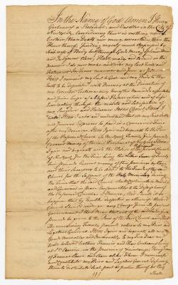 Probated will of Henry Gerbeaux, 1765