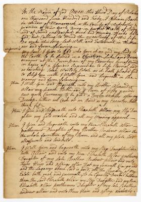 Probated will of Catherine Barberie, 1765