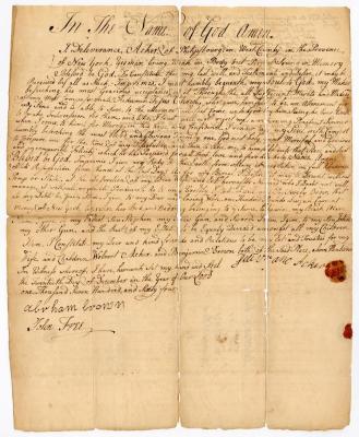 Probated will of Deliverance Acker, 1765