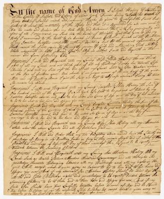 Probated will of Elijah Halsey, 1765