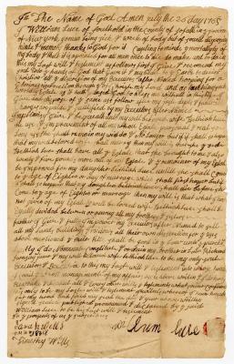 Probated will of William Luce, 1765