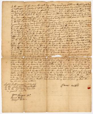 Probated will of Thomas Mulford, 1765