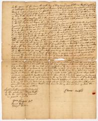 Probated will of Thomas Mulford, 1765