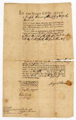 Probated will of Joseph Patterson, 1765