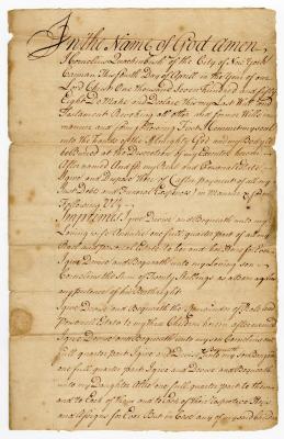 Probated will of Cornelius Quackenbush, 1765