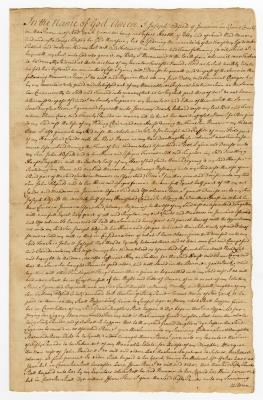Probated will of Joseph Oldfield, 1765