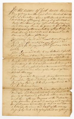 Probated will of Jonathan Lewis, 1765