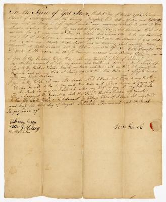 Probated will of Jesse Howell, 1765