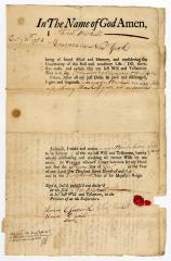 Probated will of Thomas Brickell, 1766