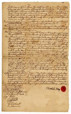 Probated will of Elizabeth Straing, 1765