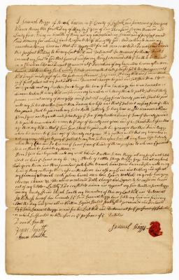Probated will of Samuel Biggs, 1766