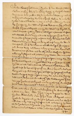 Probated will of Cornelius C. VanHorne, 1765