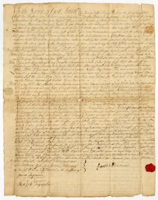 Probated will of Jacobus DeBeavois, 1766