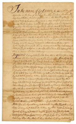 Probated will of William Burnham, 1766