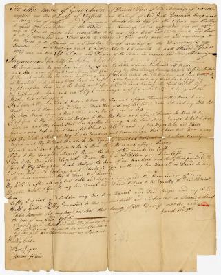 Probated will of Daniel Hedges, 1766