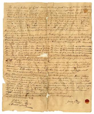 Probated will of James Gedney, 1766