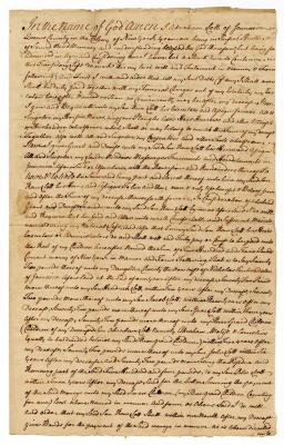 Probated will of Abraham Lott, 1766