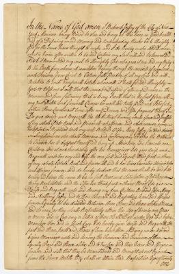 Probated will of Richard Jeffery, 1766