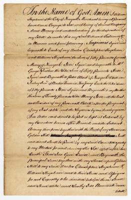 Probated will of William Heysham, 1766