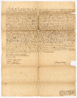 Probated will of Joseph Fortin, 1766