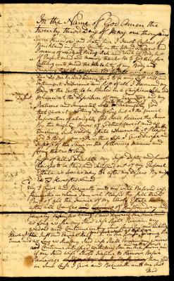 Probated will of Jacob Cassan, 1766