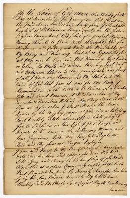 Probated will of Christoffel Hoghland, 1766
