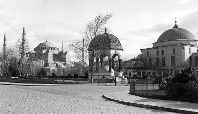 View from North End of the At-Meidan: Saint Sophia: Kaiser William II Fountain