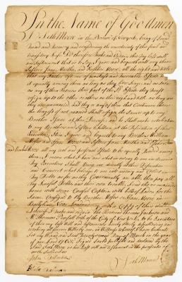 Probated will of Seth Moore, 1766