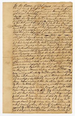 Probated will of Thomas Pain, 1766