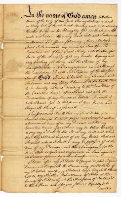 Probated will of Mathew Morris, 1766