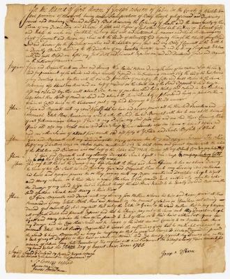 Probated will of Joseph Osburn, 1766