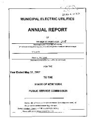 Municipal electric utilities annual report of the Village of Hamilton to the Public Service Commission, 2007