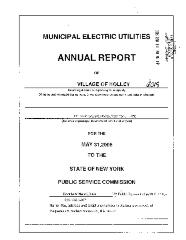 Municipal electric utilities annual report of the Village of Holley to the Public Service Commission, 2005