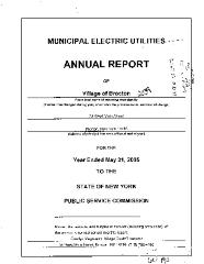 Municipal electric utilities annual report of the Village of Brocton to the Public Service Commission, 2005